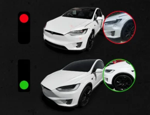 Tesla Certified Auto Body Shop White Model X Before and After Collision Repair