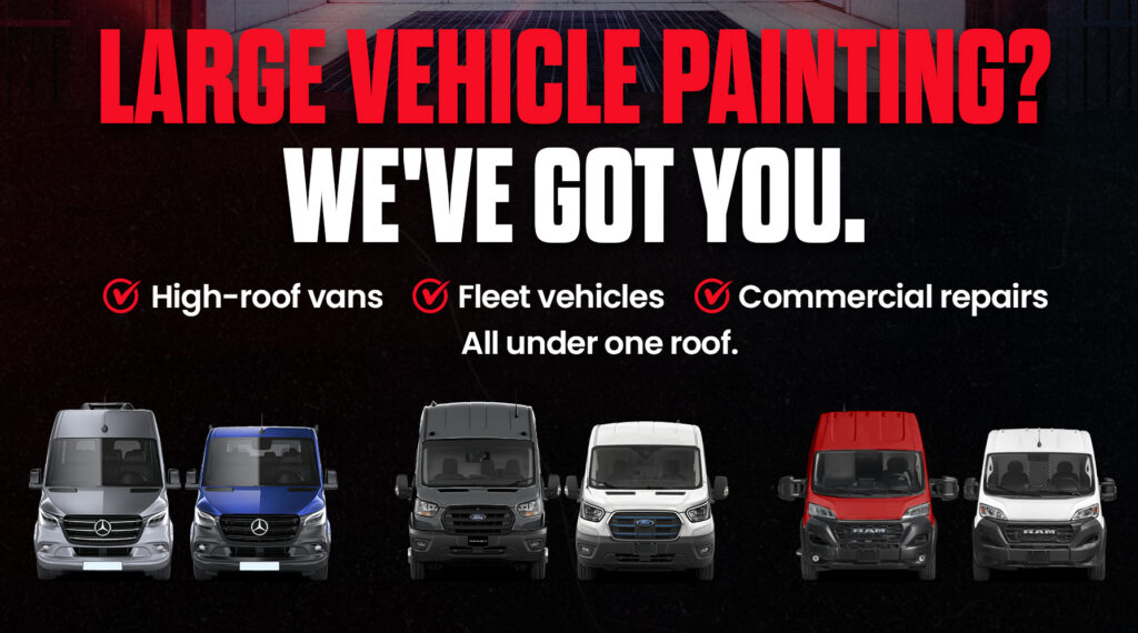 large vehicle painting commercial vehicle painting in Premier Coach Auto Collision in Thousand Oaks and Camarillo